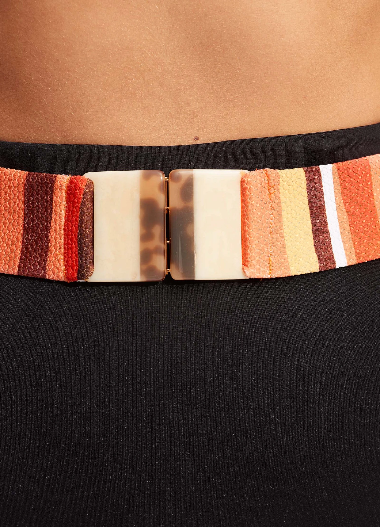 Sun Stripe High Waisted Pant With Belt - Black 8 Sun Stripe High Waisted Pant With Belt - Black - Image 6