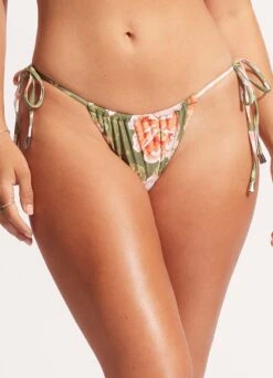 Paradise Garden DrawstringTie Side Rio Pant - Avocado -Bikinis Store 40687 960 Avocado 2