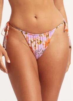 Paradise Garden DrawstringTie Side Rio Pant - Lilac -Bikinis Store 40687 960 Lilac 2