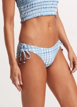 Amalfi Check Loop Tie Side Hipster - Amalfi Blue -Bikinis Store 40692 951 AmalfiBlue 4