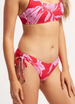 Fleur De Bloom Loop Tie Side Pant - Chilli Red -Bikinis Store 40692 983 Chilli 20Red 4