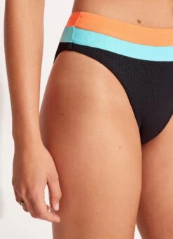 Slice Of Splice High Waisted Bikini Bottom - Black 14 Slice Of Splice High Waisted Bikini Bottom - Black -Bikinis Store 40697 990 Black 6