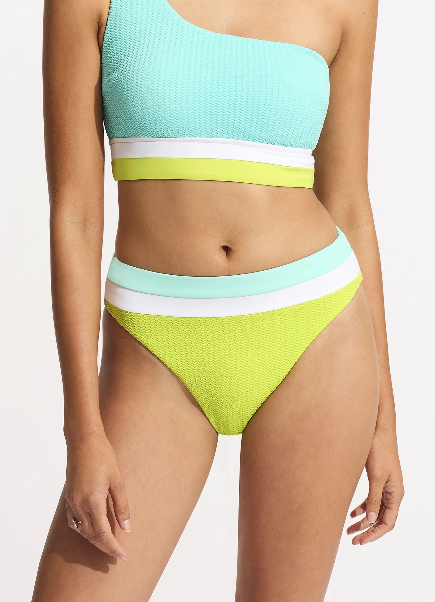 Slice Of Splice High Waisted Bikini Bottom - Lime Burst 4 Slice Of Splice High Waisted Bikini Bottom - Lime Burst - Image 2