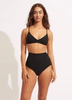 Second Wave High Waist Pant - Black 10 Second Wave High Waist Pant - Black -Bikinis Store 40700 968 Black 3