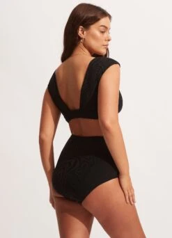 Second Wave High Waist Pant - Black 13 Second Wave High Waist Pant - Black -Bikinis Store 40700 968 Black 6