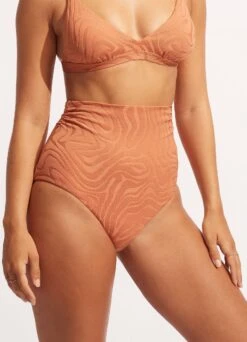 Second Wave High Waist Pant - Copper Tan -Bikinis Store 40700 968 Copper 20Tan 5