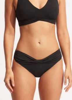 Seafolly Collective Twist Band Hipster -Bikinis Store 44320 942 Black 3