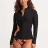 Palm Springs Long Sleeve Sunvest - Black -Bikinis Store 60203 703 Black 3