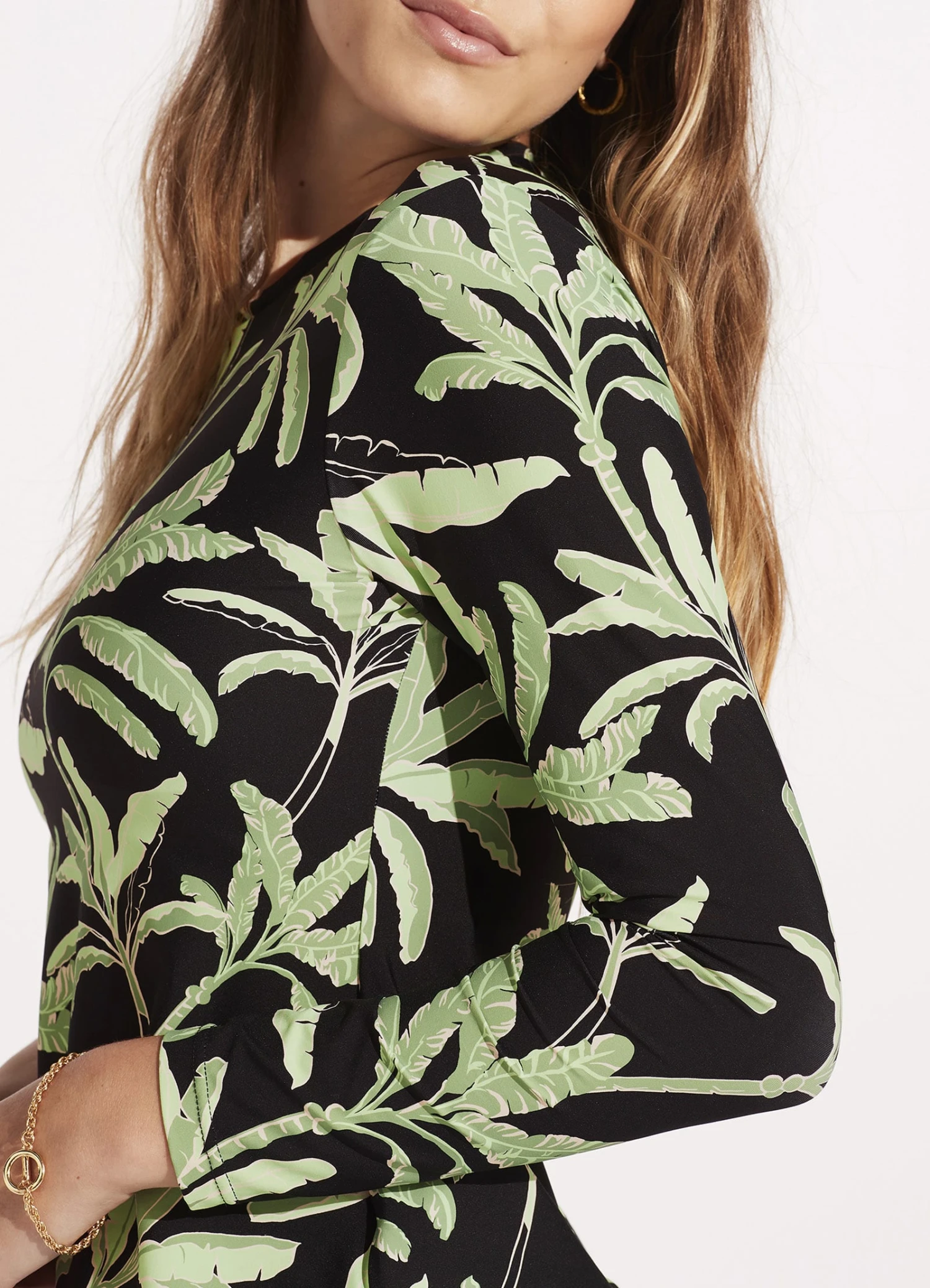 Palm Paradise Long Sleeve Sunvest - Black 7 Palm Paradise Long Sleeve Sunvest - Black - Image 5